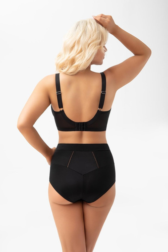 Gorsenia F035 Ismena slip donna neri pieni con pizzo e microfibra