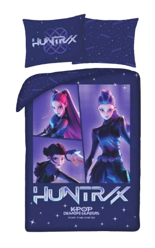 Halantex Biancheria da Letto in Cotone K-POP Demon Hunters 03 140x200 70x90 Blu Scuro