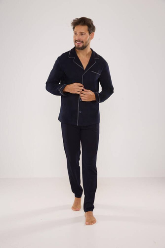 729 Norberto Pigiama da uomo De Lafense - blu navy