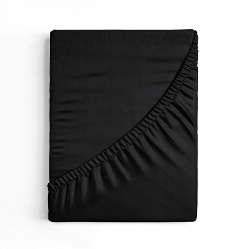 Prześcieradło Jersey 4 Eurofirany con angoli in cotone elastan 190 g/m² nero