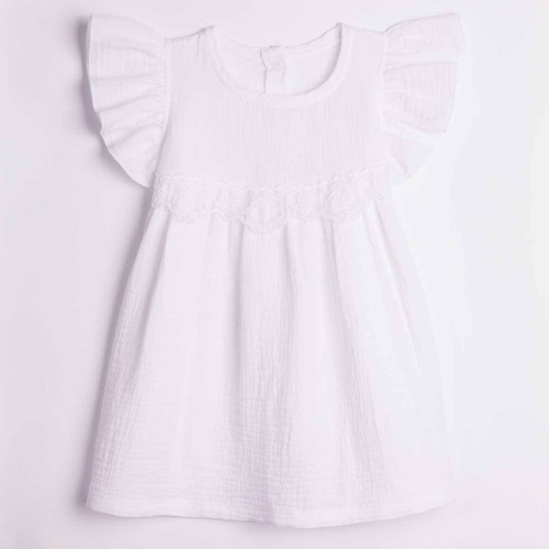 Nicol 224255 Abito in Mussola per Bambina 100% Cotone per l'Estate