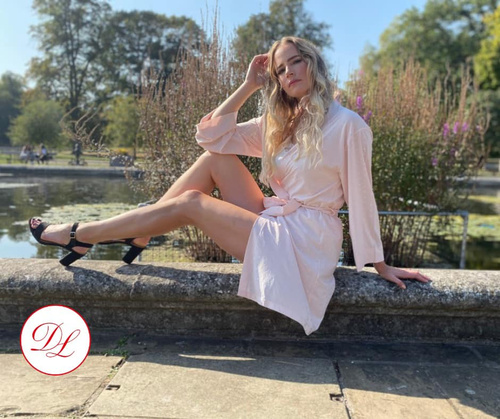 411 Accappatoio corto Forex da donna Jeanne - Salmone