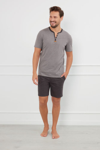 Julius Pigiama uomo manica corta, pantaloncini Moda italiana - ¶r.melange/c.melange