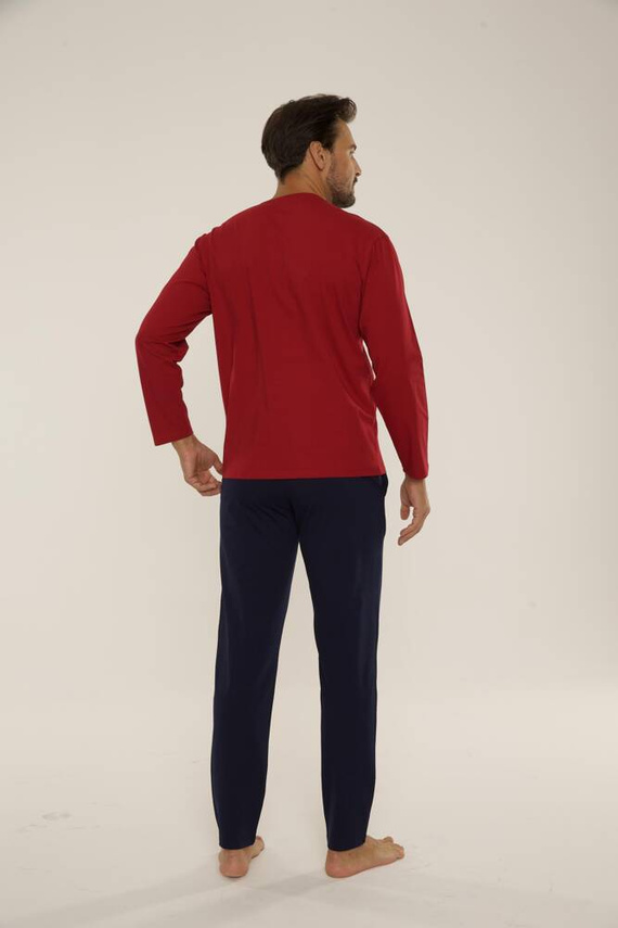 683 Kevin Forex Pigiama da uomo - marrone - blu navy