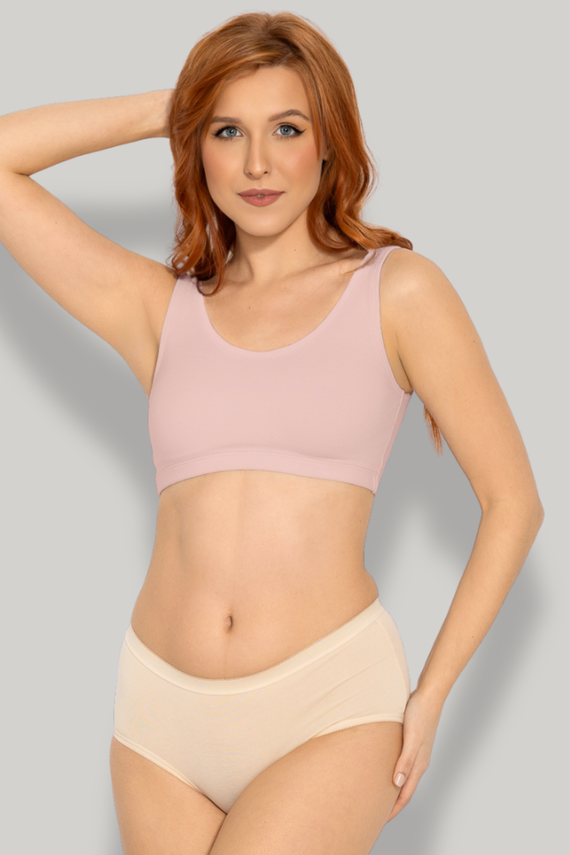 Top cotone Zoya Mitex senza ferretto bustier comodo pink