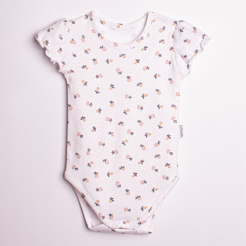 Body per bambina Nicol 220095 con maniche corte, cotone, fiori delicati