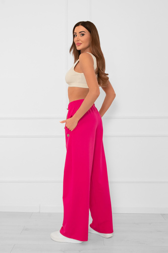 Pantaloni lunghi da donna Caro fucsia - pantaloni eleganti e alla moda in un colore alla moda