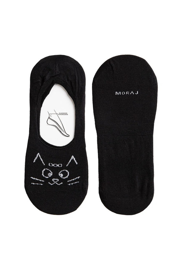 Moraj CDB201-010 Ballerine da donna in cotone con gattino e silicone sul tallone