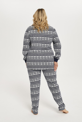 Alaska Pigiama da donna manica lunga, pantaloni lunghi Moda italiana - stampa/verde