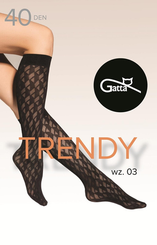 Gambaletto Gatta Trendy 03 - 40 den, motivo geometrico