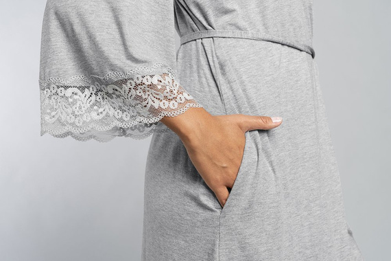 Samaria Robe Moda Italiana manica 3/4 - grigio