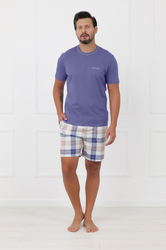 Pigiama uomo Juno Italian Fashion 100% cotone manica corta shorts