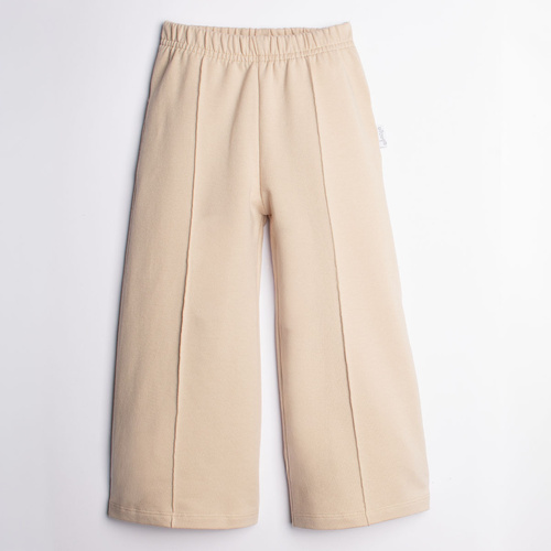 221275 Kiku Nicol pantaloni larghi da ragazza beige con piega