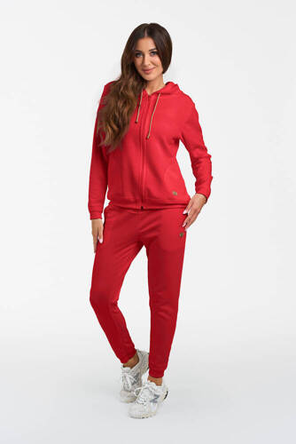 Felpa con cappuccio Roma Donna Moda Italiana - rosso