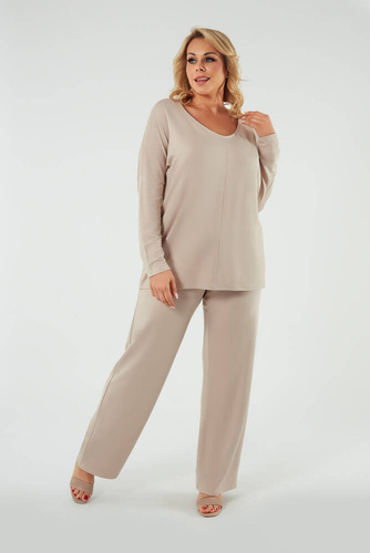 Soler Pantaloni lunghi donna Moda italiana - beige