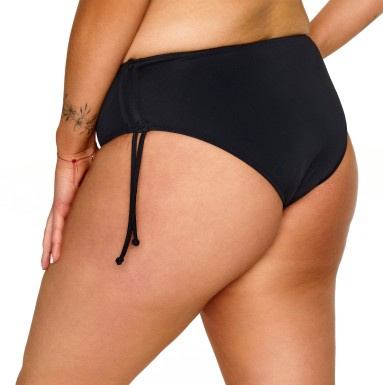 Slip bikini Lupoline Bahama nero con lacci regolabili