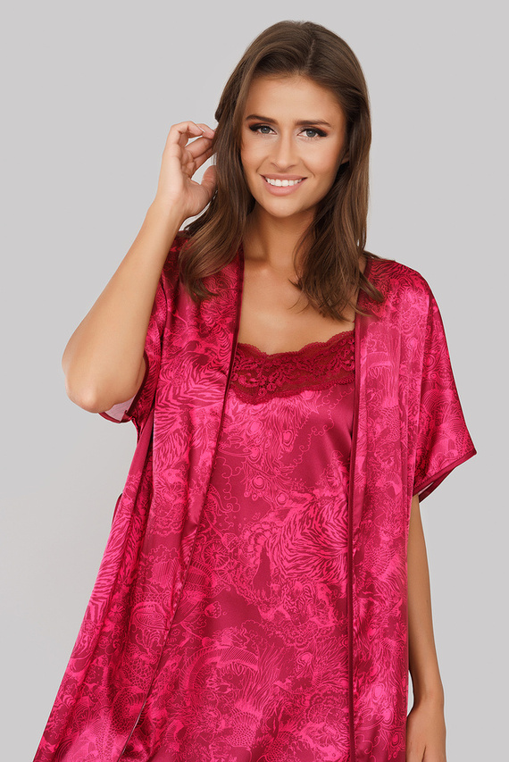 Impresja Accappatoio da donna Moda italiana bordeaux