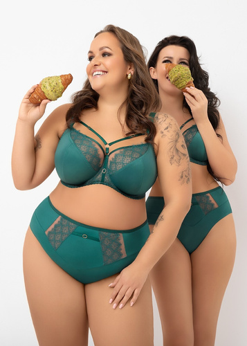 Reggiseno soft Gorsenia G004 Kasja verde – forte sostegno per seno grande