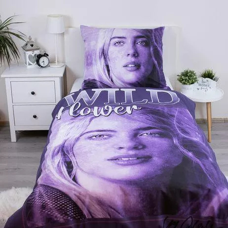 Biancheria letto Billie Eilish 140x200 cotone Jerry Fabrics zip