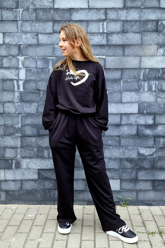 Gaja Pantalone bambino Bambarillo nero | tuta, cotone ed elastico