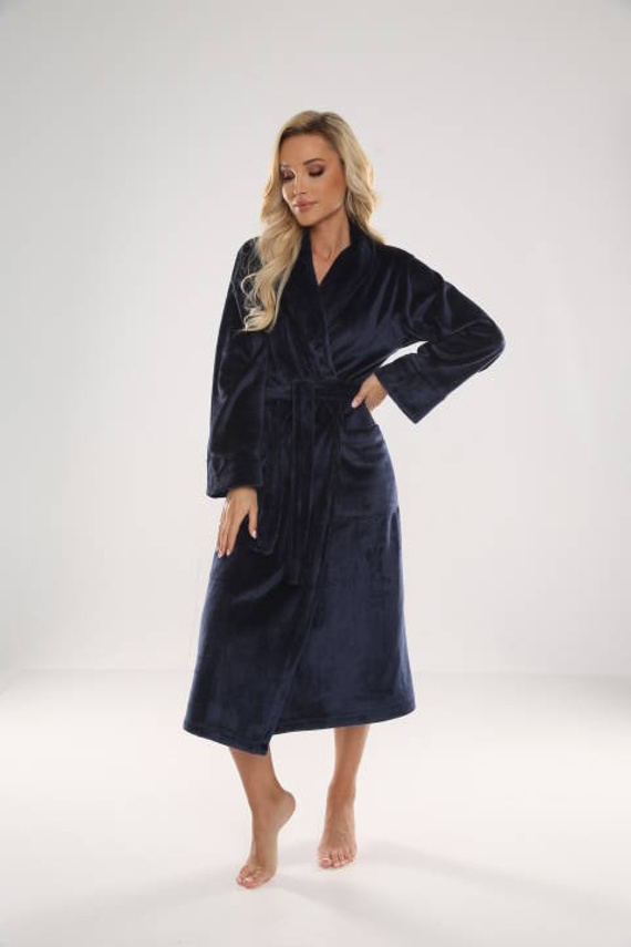 628 Accappatoio da donna Abigail Long Forex - blu navy