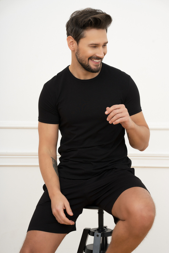 T-shirt a maniche corte Ikar Moda Italiana Uomo - nero