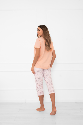 Pigiama da donna Satui - cotone, manica corta e pantaloni 3/4 Moda italiana