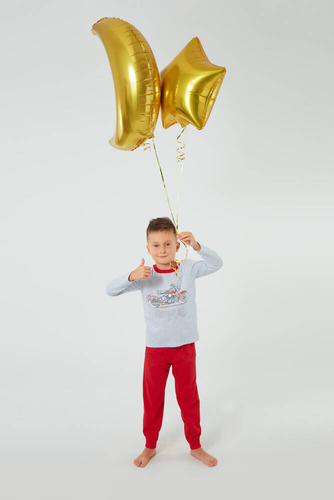 Pigiama Junak per un ragazzo a maniche lunghe e pantaloni Moda italiana - j.melange/rosso