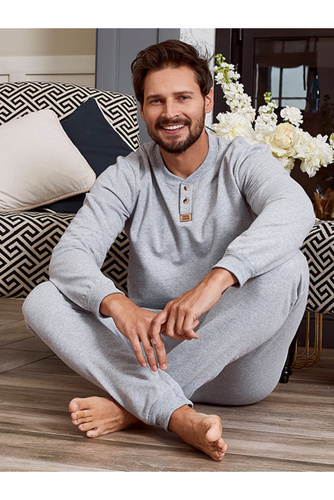 Set tuta Leader lunga. manica, lunghezza. pantaloni Moda Italiana - melange