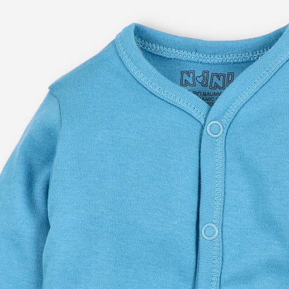 Pigiama intero neonato NINI ABN-3964 blu 100% cotone organico bambino