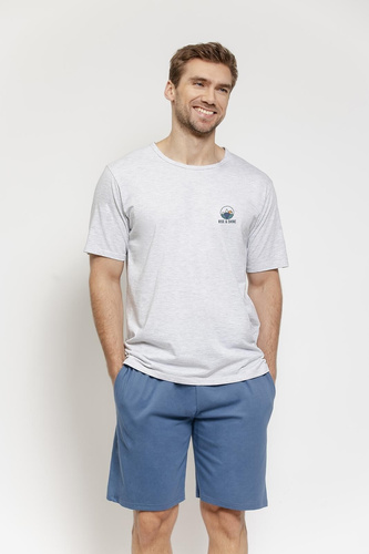 Pigiama uomo 3576 Gabriel in cotone – corto con tasche