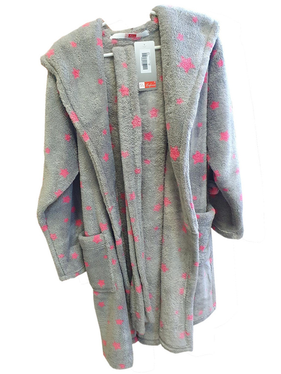 673 Accappatoio corto da donna Stars Forex - grigio