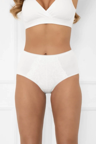 Libra maxi mutandine da donna con accento di pizzo | Moda Italiana bianco