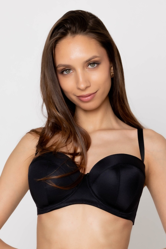 19231 Reggiseno bardot Mediolano Angel - push-up, spalline rimovibili, fascia in silicone