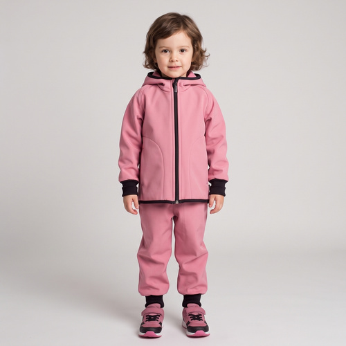 229001 Nicol Giacca softshell bambina con cappuccio, pile, riflettente