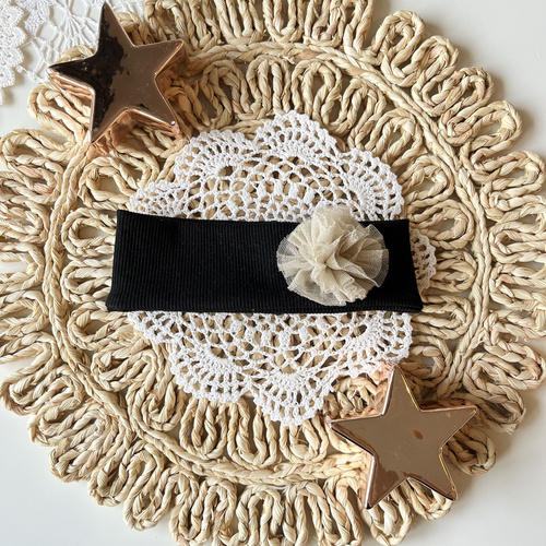 Mamatti OK02 Cerchietto da bambina per Buon Natale - Nero, Cerchietto elegante per bambine