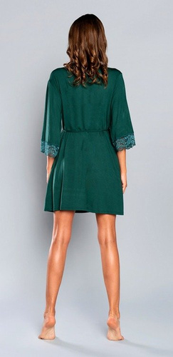 Accappatoio Samaria Moda Italiana manica 3/4 - verde scuro