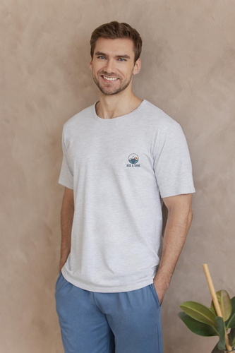 Pigiama uomo 3576 Gabriel in cotone – corto con tasche