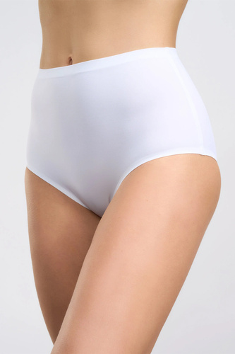 3151 Spiman Bianco Slip Modellante Vita Alta Senza Cuciture in Microfibra