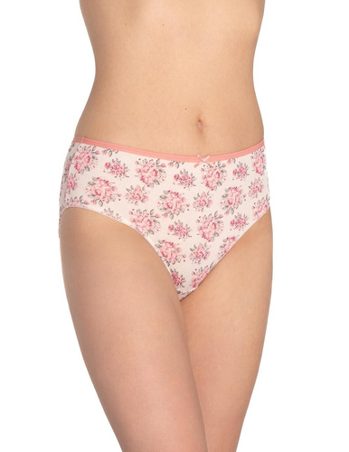 L-122BI-62 Mutandine Lama da donna 3 pezzi, cotone, taglio classico grigio ecru bordeaux