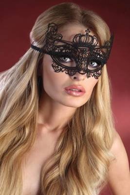 Maschera Nero Modello 7 LC 13007 LivCo Corsetti Moda maschera guipure