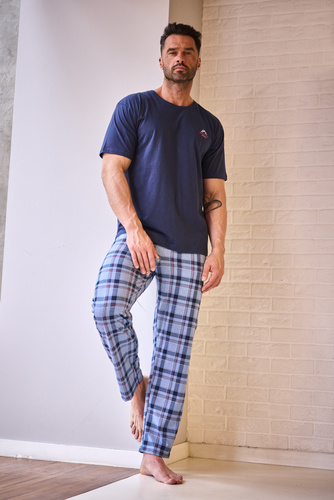 Pigiama da uomo Cornette 134/315 North 2 blu - cotone, manica corta, comfort e stile