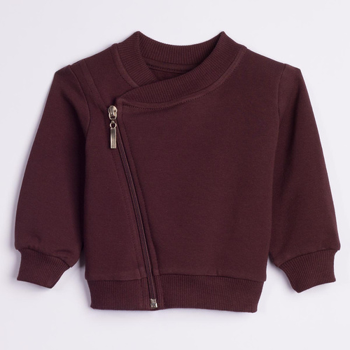 226273 Nicol HANIA Felpa ramoneska bambini marrone scuro cotone