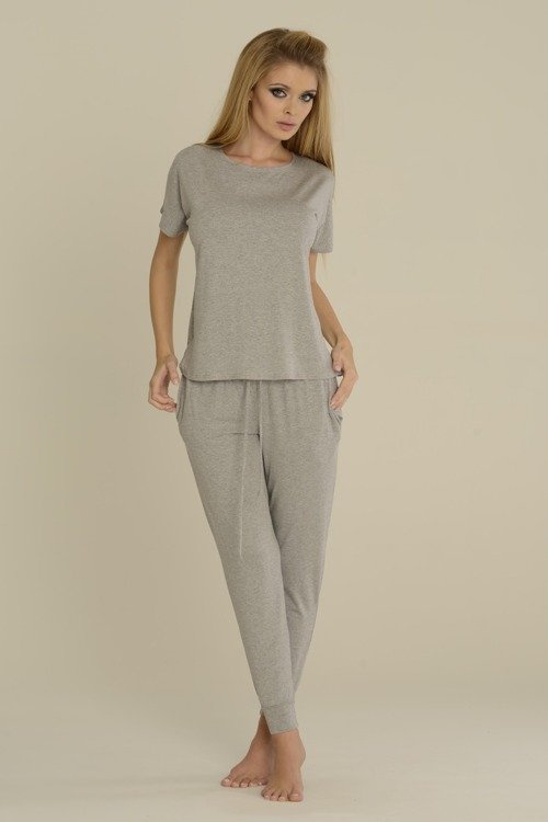 524 Pigiama da donna Paula De Lafense - melange chiaro