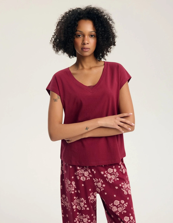 Pigiama donna Henderson Ginni 45420 100% cotone pantaloni lunghi gatti