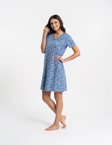 Camicia da notte donna Moraj PDK2700-009 cotone V collo comoda