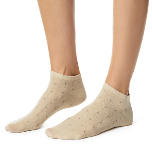Stopki damskie Steven 114 Summer bawełniane sottili per sneakers beige 176
