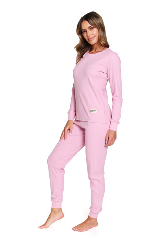 7349 Pigiama da donna Doctor Nap in cotone - comfort e classico - papaya