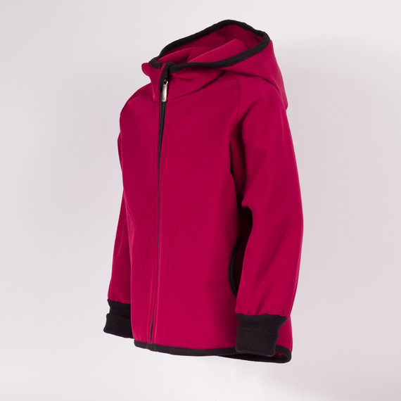 229002 Nicol Giacca softshell bambina con cappuccio, pile, riflettente - bordeaux