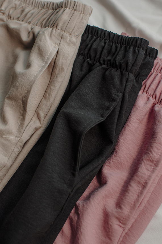 Pantaloni del pigiama da donna Maeve 875 De Lafense - lunghi, tinta unita, con tasche - nero